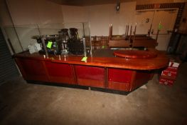 Wooden Coffee Bar, with Plex-Glass Windows, Overall Dims.: Aprox. 136