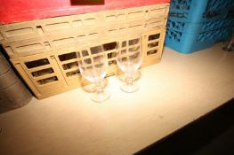2-Racks of Glass Water Glasses, Overall Depth of Glass: Aprox. 4-1/2