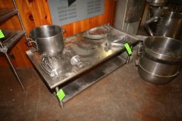 S/S Table with S/S Bottom Shelf, Overall Dims.: Aprox. 60