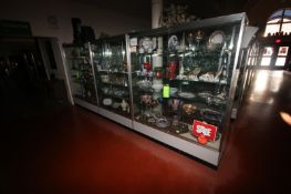 Glass Display Cases, Overall Dims.: Aprox. 60