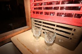 3-Racks of Dinner Glasses, Overall Depth of Glass: Aprox. 3-1/2