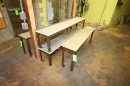 (4) Benches with S/S Tops, Overall Lengths: 96