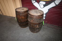 2-Wooden Barrels, Aprox. 35