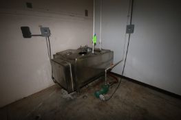 S/S Aprox. 300 Gal. Horizontal Tank, Tank Dims.: Aprox. 53-1/2