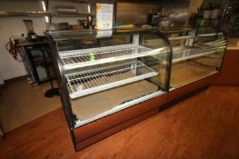 Federal Glass Display Case, with Internal Shelf, Overall Dims.: Aprox. 50