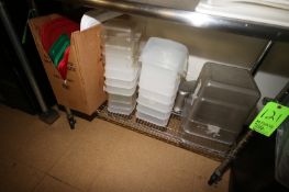 Assorted Plastic Containers & Inserted, with Assorted Lids (Located in McMurray, PA) (Rigging,