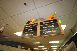 3-Grocery Store Isle Signs, Overall Dims.: Aprox. 48