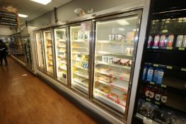 Hussman 5-Door Refrigeration Unit, M/N GEM-5,S/N 02BQ1280-863, 115 Volts, 1 Phase, Overall Dims.: