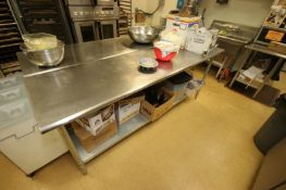 S/S Table, with S/S Bottom Shelf, Overall Dims.: Aprox. 84