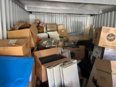 Complete Contents of Storage Container, Includes Grocery Store Shelving, Pans, & Other Misc. Store