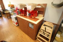 Utensil & Condiment Counter, with Trask Bin Insert & 2-Bottom Doors, Overall Dims.: Aprox. 49