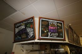 (6) Chalk Signs in Bakery Area (See Photographs) (Located in McMurray, PA) (Rigging, Loading &
