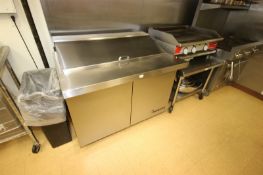 Victory S/S Refrigerated Counter, with 2-Door Bottom Refrigerated Compartment, with S/S Fold Up Door