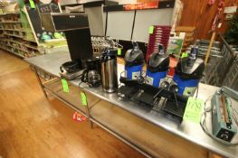 Assorted Coffee & Hot Beverage Dispensers, with (1) Bunn Coffee Dispenser, (1) Kitchen Smith