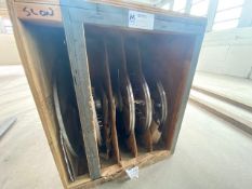 NEW TRANSSLICER BLADES, ASSORTED SIZES & STYLES, LOCATED IN WOODEN CRATE