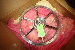NEVER USED URSCHEL TRANSLICER WHEEL BLADE51551 HUB, 51039 WHEEL, APPROX. 24-1/2