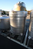 Aprox. 200 Gal. Vertical S/S Single Wall Tank,Internal Tank Dims.: Aprox. 40