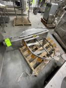 S/S SWEEP SCRAPE MIXER / AGITATOR BLADES WITH S/S BIRDGE AND DRIVE MOTOR, APPROX. 48