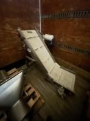 BMI CLEATED INCLINE OUTFEED CONVEYOR, APPROX. 18-1/2