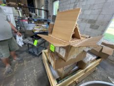 SHOW OR EXPO BOOTH, INCLUDES FLOOR TILE, WALLS, SHELVES, APPROX. 100 SQ FT