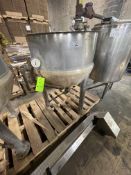 LEE APPROX. 100 GALLON S/S JACKETED KETTLE, MODEL 100D5S, S/N C4241A1,