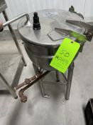 B.H HUBBERT S/S JACKETED KETTLE, S/N 3484, 40 PSI @ 287 F (RIGGING, LOADING, SITE MANAGEMENT FEE $