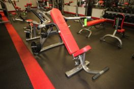 Matrix Incline Press, with (6) 25 lbs. Plates, (6) 5 lbs. Plates, Overall Dims.: Aprox. 75