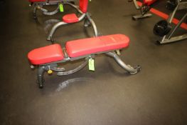 Fitness Bench, with Adjustable Back & Seat, with (2) Wheels on Frame, Bench Total Length: Aprox. 53