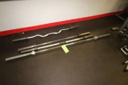 (4) Weight Bars, Includes (1) Olympic Bar, Aprox. 86-1/2