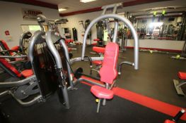 Matrix Chest Press Cable Machine, 10-250 lbs. Weight Range on Plates, Overall Dims.: Aprox. 64