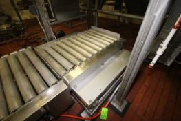 S/S Scissor Lift Table, with Section of Rollers, Aprox. 56