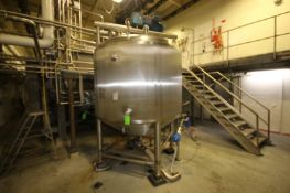 APV Aprox. 1,000 Gal. S/S Processor, S/N K-0032, Nat'l BD #: 8394, Jacket MAWP 75 PSI @ 350 F,