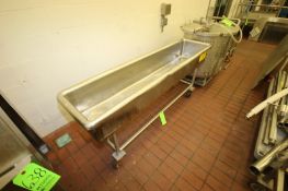 S/S Trough, Internal Dims.: Aprox. 74-1/2