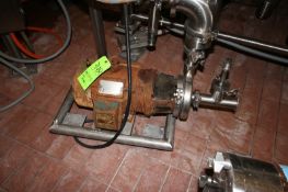 Tri-Clover 5 hp Centrifugal Pump, M/N C216MD18T-S, S/N R1518, with Reliance 3515 RPM Motor, 230/