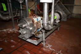 Waukesha 10 hp Positive Displacement Pump, M/N 130, S/N 357039 04, with Baldor 1770 RPM Motor, 230/