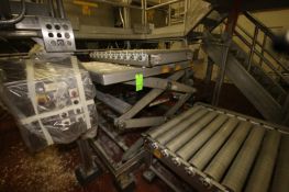 S/S Scissor Lift Table, with Section of Rollers, Aprox. 56