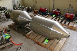 (2) S/S Single Wall Funnels, with Aprox. 4