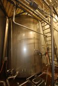 Cherry-Burrell 7,500 Gal. Vertical Jacketed Tank, S/N E-217-97, Max. Working Pressure, Heat