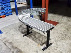 KPC-Master's Craft 180 Degree Gravity Roller Conveyor, Mounted on Legs (Handling, Loading, & Site