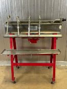 Filpaco Industries Gravity 5-Station Gravity Filler, S/N 109,242, Mounted on Frame (Auction I.D.