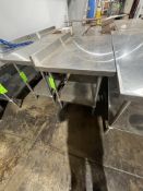 REGENCY S/S TABLE WITH S/S BOTTOM SHELF AND BACKSPLASH APPROX. 48'' X 30'' X 34