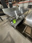 REGENCY S/S TABLE WITH S/S BOTTOM SHELF AND BACKSPLASH APPROX. 72'' X 24'' X 36