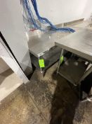 REGENCY S/S TABLE WITH S/S BOTTOM SHELF AND BACKSPLASH APPROX. 72'' X 30'' X 33