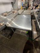 REGENCY S/S TABLE WITH S/S BOTTOM SHELF AND BACKSPLASH APPROX. 72'' X 30'' X 38