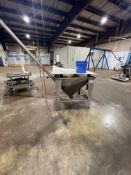 HAPMAN S/S INFEED HOPPER WITH AUGER CONVEYOR, S/N X0851600 PE300, HOPPER APPROX. 42