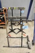 Pair Adjustable Height Roller Feed Stock Stands, (Bldg 1)