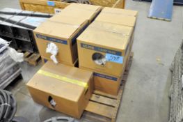 Lot-(9) Cases of T-Shirt Rags on (1) Pallet with (2) Stacks of Tarps