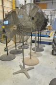 Lot-(5) Industrial Pedestal Fans in (1) Row, (Bldg 1)
