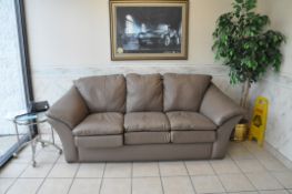 Lot-(1) Couch and (3) End Tables in Entrance, (1st Floor Offices)