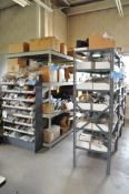 Lot-(5) Sections Various Shelving with Electrical Components C Contents